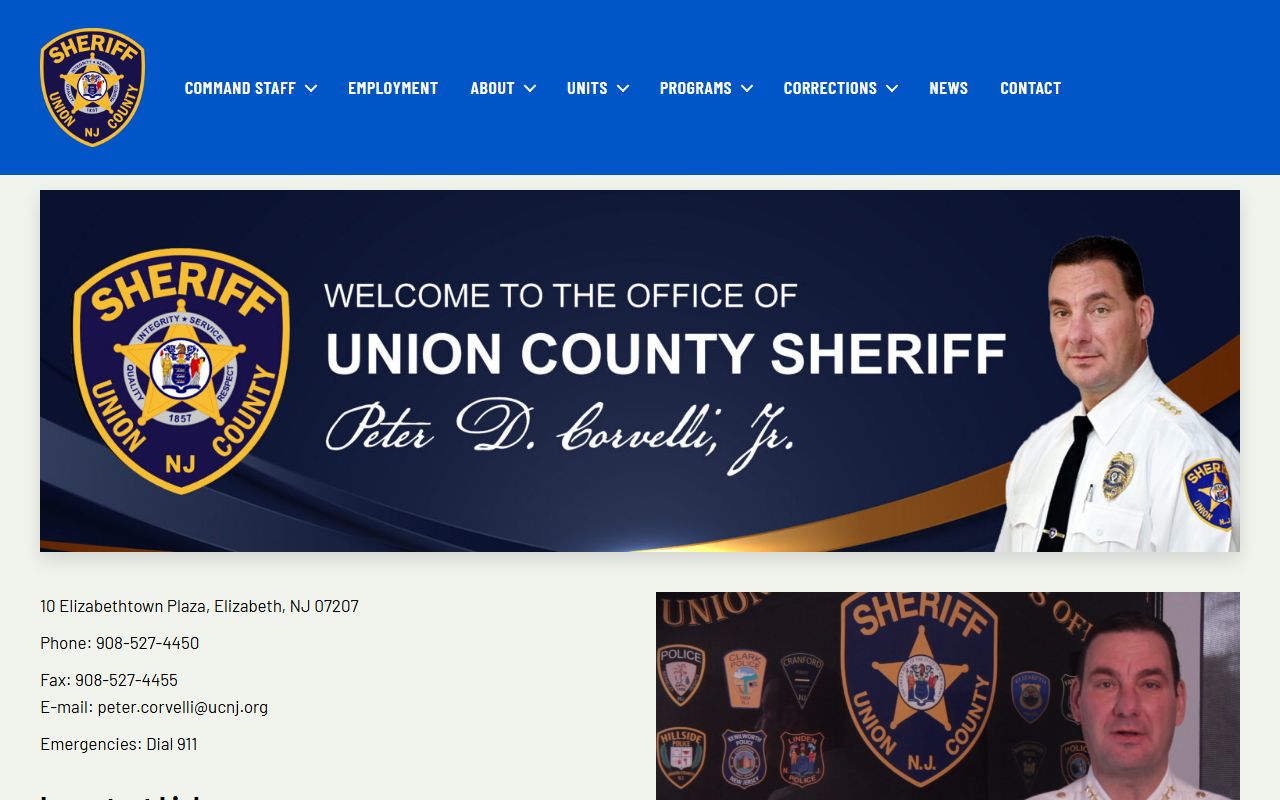 Union County Sheriff's Office resource for booking reports and arrest records